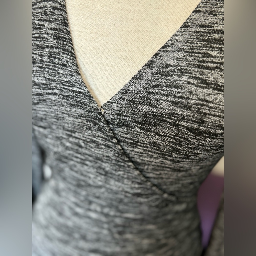 Guess by Marciano Rakel Long-Sleeve Wrap Dress‎ Two Tone Gray Size M - Picture 10 of 13